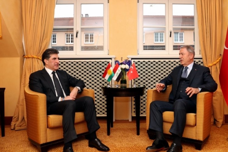 Milli Savunma Bakanı Akar, Ne&ccedil;irvan Barzani ile g&ouml;r&uuml;şt&uuml;