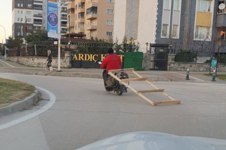 Bursa trafiğinde 'tahtalı' yolculuk