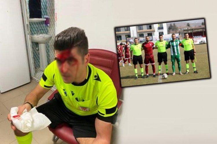 Kanlı ma&ccedil;ta hakemin kafasına koltuk fırlattılar