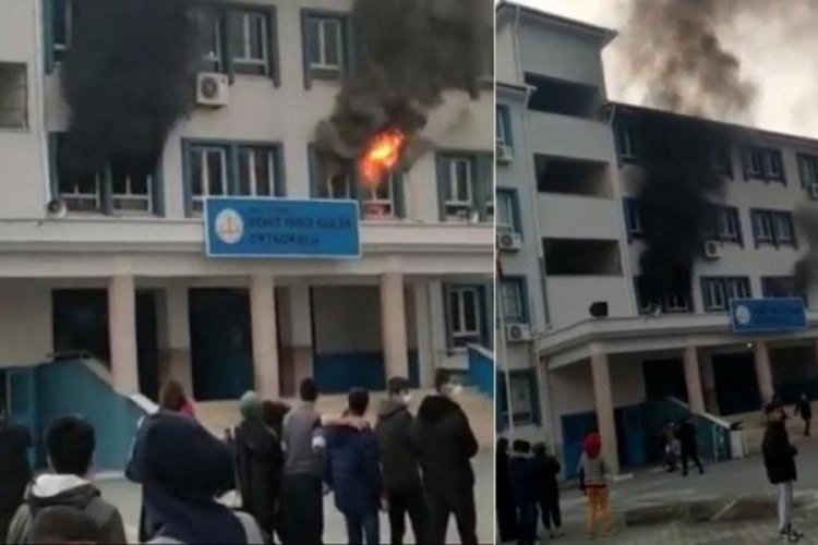 &Ccedil;ocuklar dersteyken klima patladı!