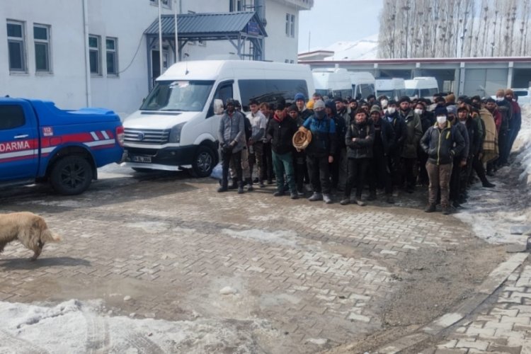 Van Tuşba'da 78 ka&ccedil;ak g&ouml;&ccedil;men yakalandı
