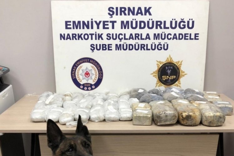 Şırnak'ta yabancı plakalı ara&ccedil;ta eroin bulundu