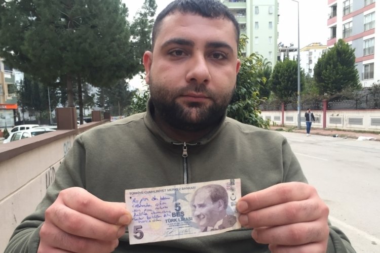 Adana'da market sahibi 5 liranın sahibini arıyor