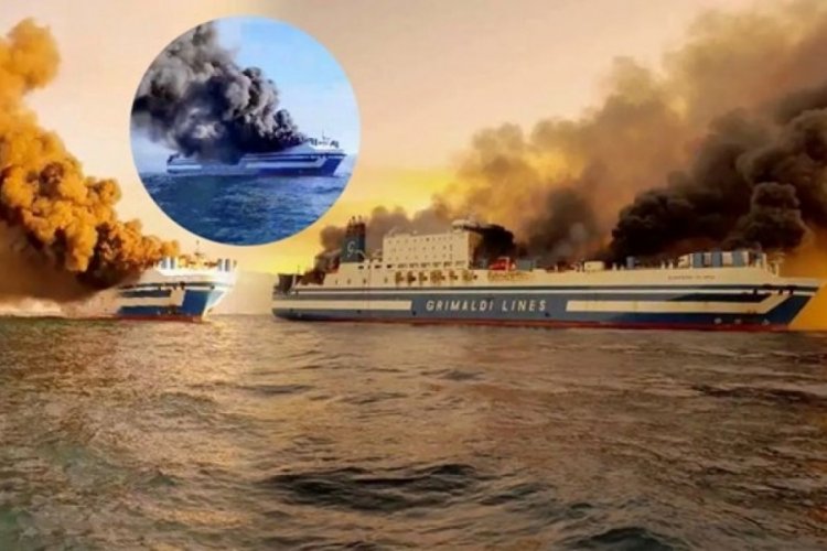 Yunanistan'daki feribot yangınında &ouml;l&uuml; sayısı 2'ye y&uuml;kseldi