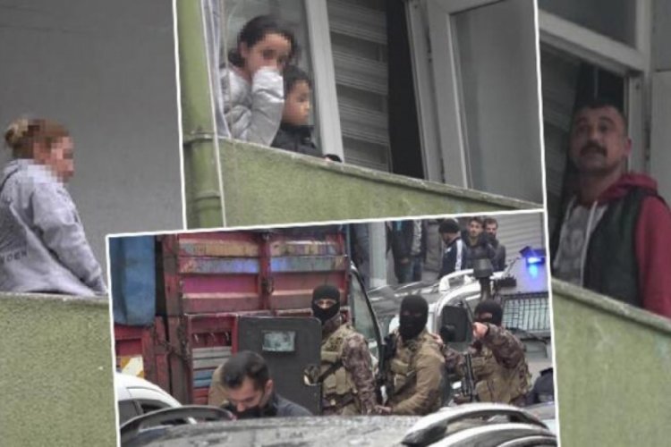 Rehin aldığı eşi ve &ccedil;ocuklarına dehşeti yaşattı