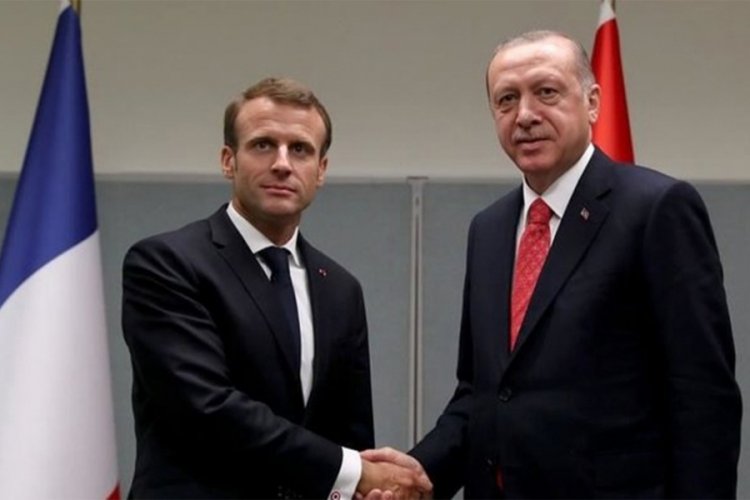 Cumhurbaşkanı Erdoğan, Fransa Cumhurbaşkanı Macron ile g&ouml;r&uuml;şt&uuml;