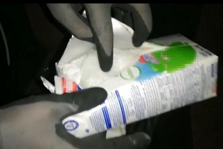 Kayseri'de s&uuml;t kutusunda uyuşturucu sevkiyatına 2 g&ouml;zaltı