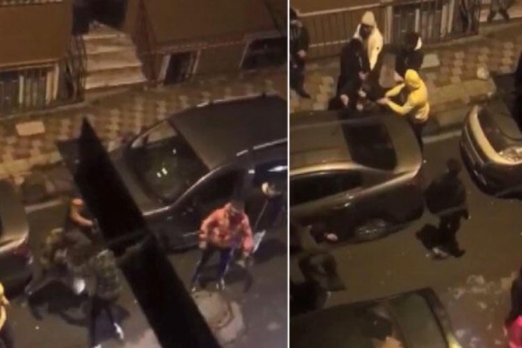 İstanbul'da sokak ortasına iki grup birbirine girdi