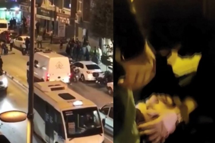İstanbul'da yabancı uyruklu iki grubun kavgası kamerada