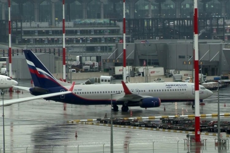 Hava sahaları kapandı, Rus u&ccedil;ağı İstanbul'da kaldı