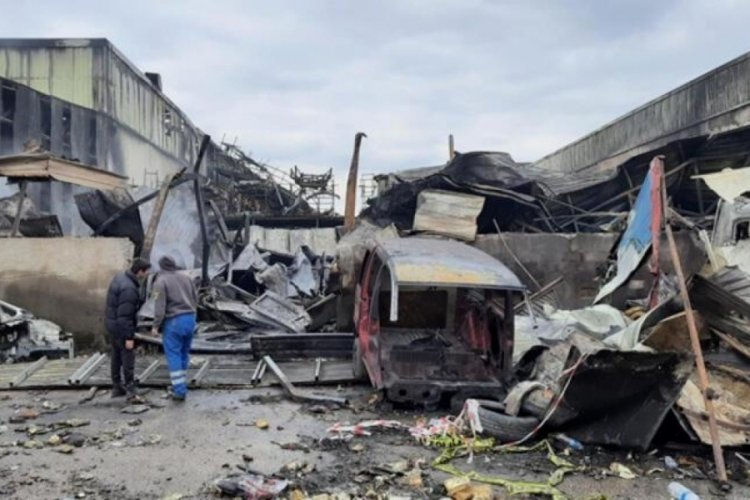 Sanayi sitesindeki yangının boyutu ortaya &ccedil;ıktı