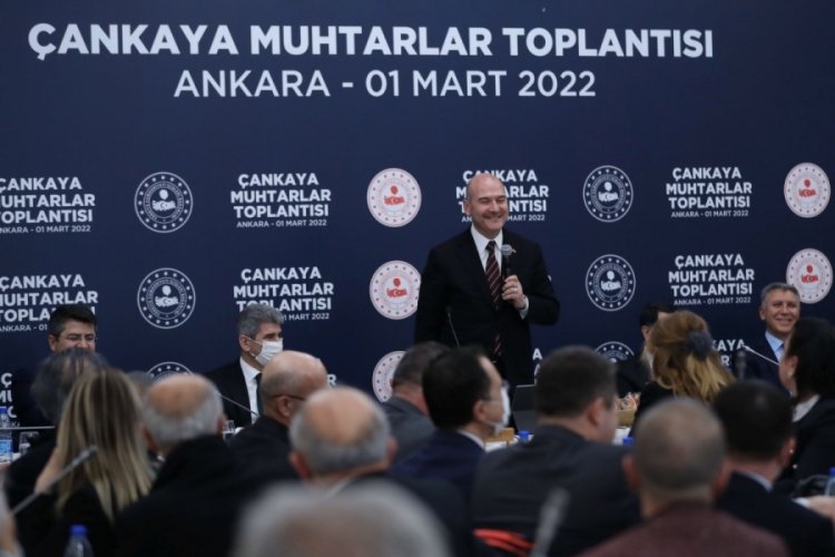 Bakan Soylu, Ankara'da muhtarlarla bir araya geldi