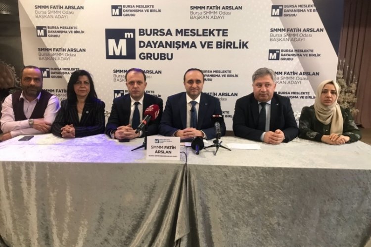Bursa SMMMO Başkan Adayı Fatih Arslan: Sorunlara &ccedil;&ouml;z&uuml;m i&ccedil;in yola &ccedil;ıktık