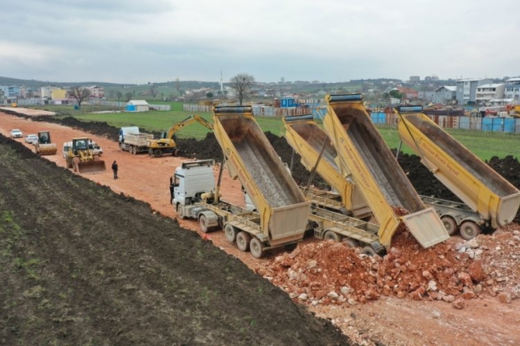 Bursa'da Şehir Hastanesi yolu hız kazandı