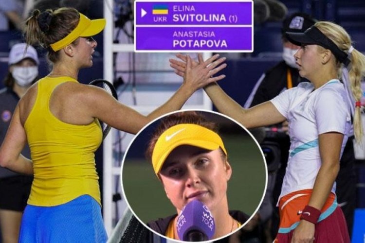 Tenis ma&ccedil;ında ilgin&ccedil; anlar! Ukraynalı ve Rus raketler...