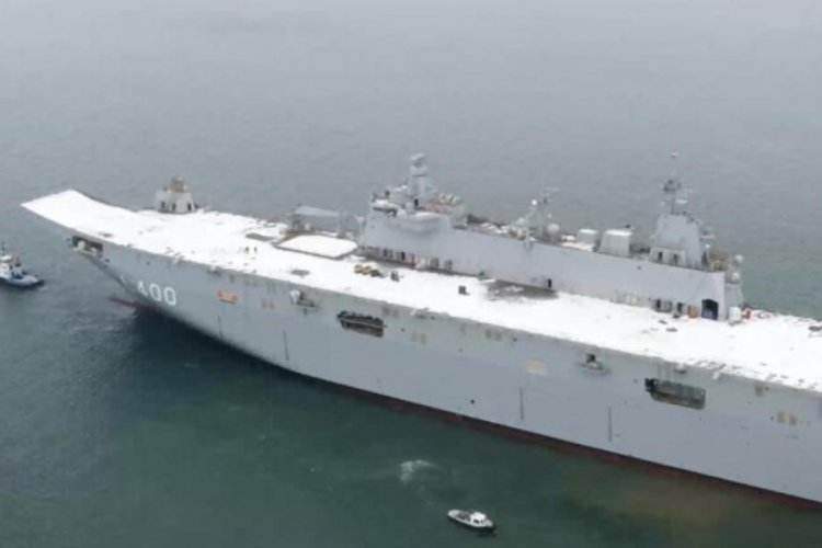 İnşası biten Anadolu gemisi teknik seyre &ccedil;ıkmaya hazırlanıyor