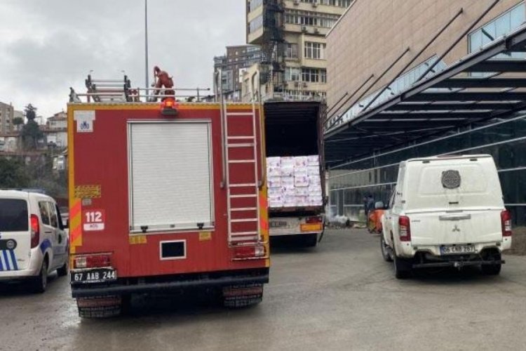 Hastane inşaatında yangın &ccedil;ıktı