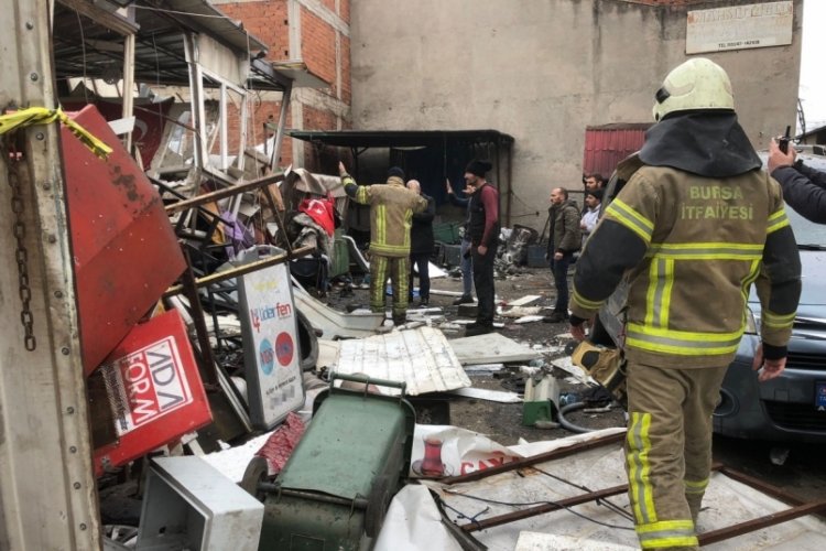 Bursa'da hurda deposundaki patlamanın yeni g&ouml;r&uuml;nt&uuml;s&uuml; ortaya &ccedil;ıktı