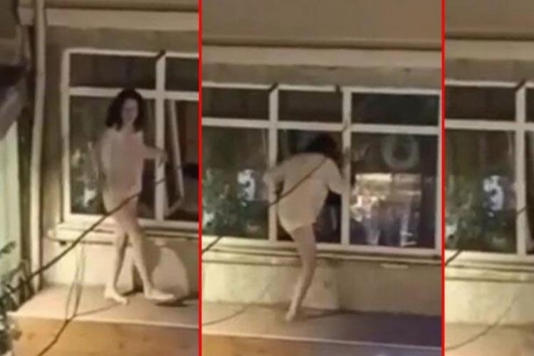 İstanbul'da pencereden &ccedil;ıkan kadın eşyalarını sokağa attı