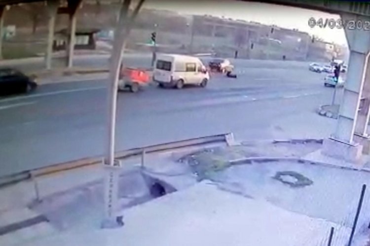 Tekirdağ'da otomobilin &ccedil;aptığı Medine yaralandı