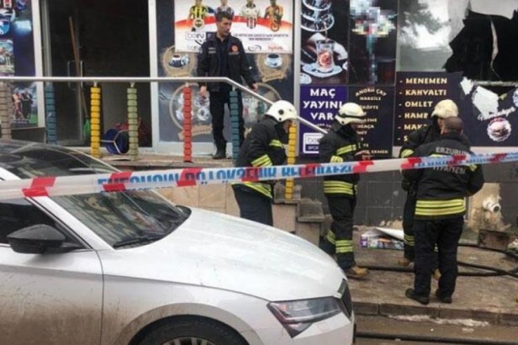 Erzurum'da bir kafede frit&ouml;z bomba gibi patladı