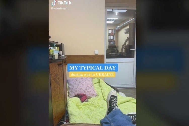 Ukrayna'daki sığınak videolarıyla TikTok fenomeni oldu