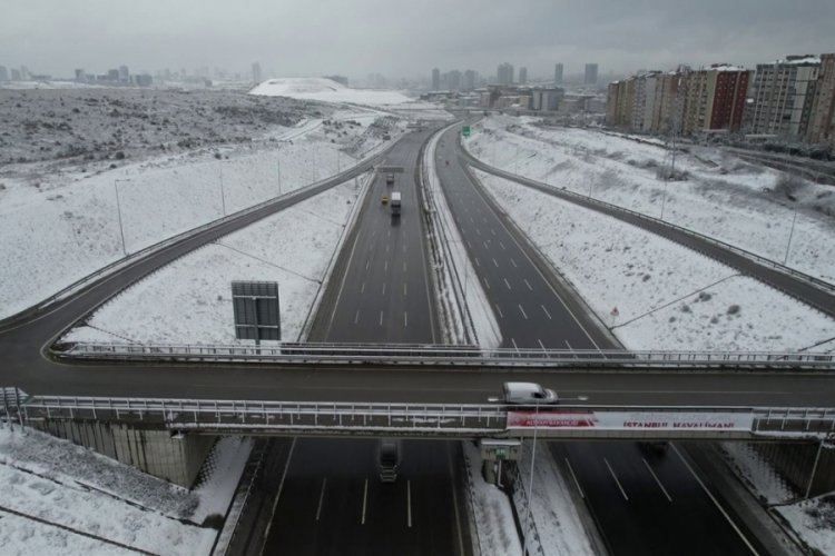 Kuzey Marmara Otoyolu'nda kar etkisi