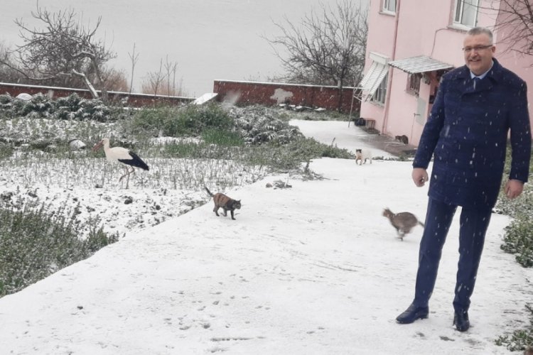 Bursa'nın simgesi karla tanıştı