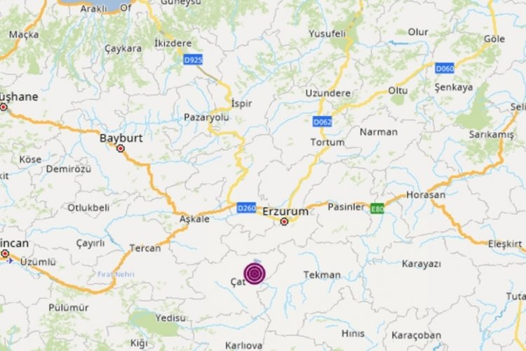 Erzurum'da deprem