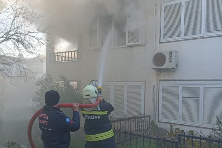 Muğla'da korkutan ev yangını