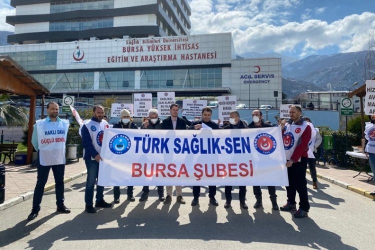 T&uuml;rk Sağlık Sendikası Bursa Şubeleri: Farkında mısın &ouml;l&uuml;yoruz?