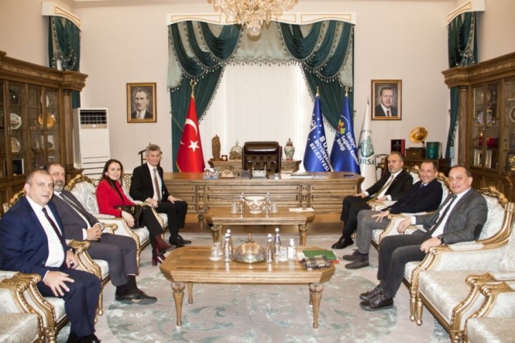 BUSİAD y&ouml;netimi Başkan Aktaş'ı ziyaret etti