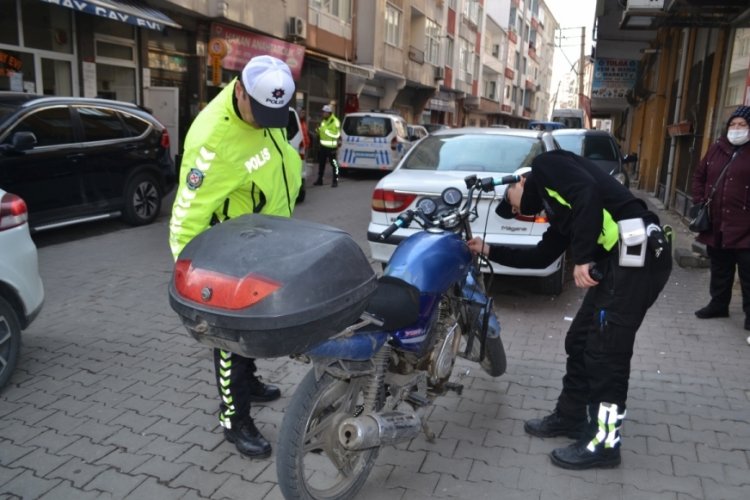 Tekirdağ'da motosikletinin değeri kadar ceza yedi