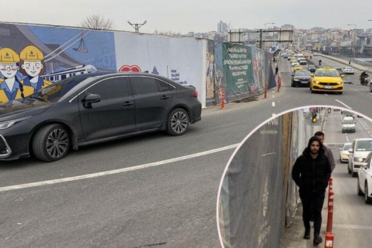 İstanbul'da tramvay alt ge&ccedil;it &ccedil;alışması yayaları tehlikeye atıyor