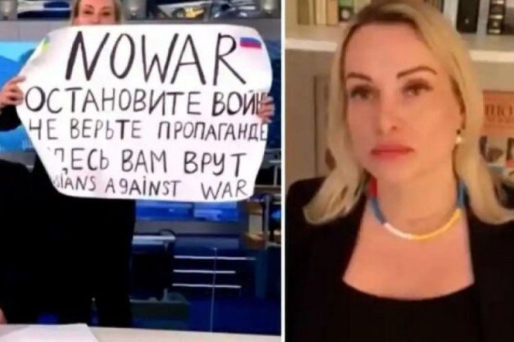 'Savaşa hayır' diyen Rus gazeteci Macron'u reddetti