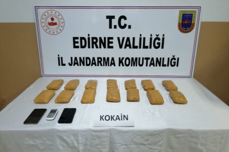 Edirne'de otomobilde bulunan kokainlere 2 tutuklama