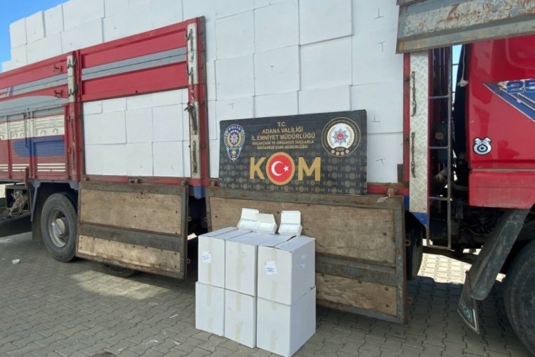 Adana'da milyonlarca ka&ccedil;ak makaron ele ge&ccedil;irildi
