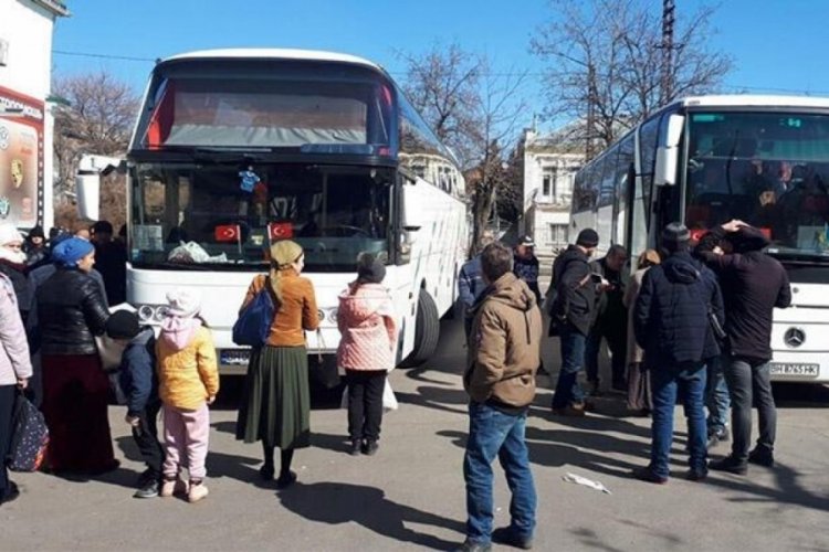 Ukrayna'nın Mıkolayiv kentindeki Ahıska T&uuml;rkleri tahliye ediliyor