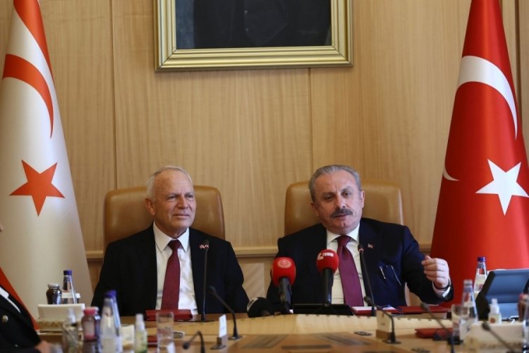 Mustafa Şentop, KKTC'li mevkidaşı ile g&ouml;r&uuml;şt&uuml;&nbsp;