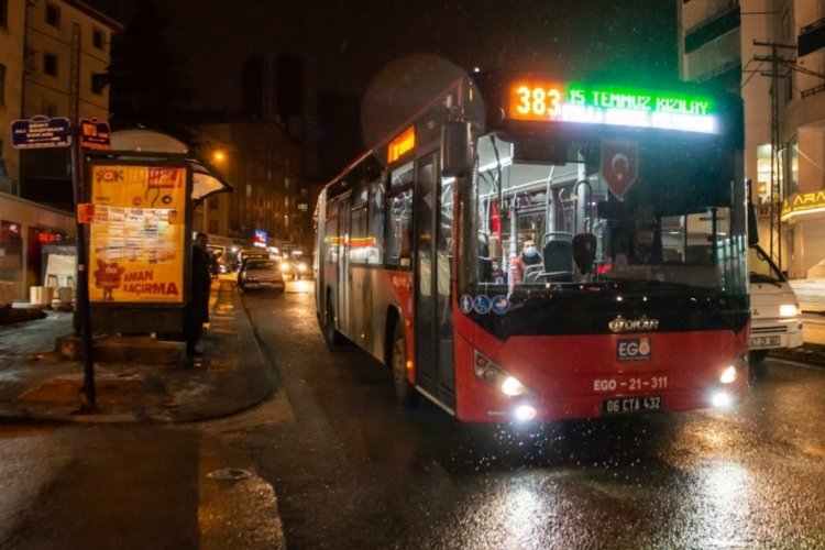 Ankara'da toplu ulaşım 24 saate &ccedil;ıktı