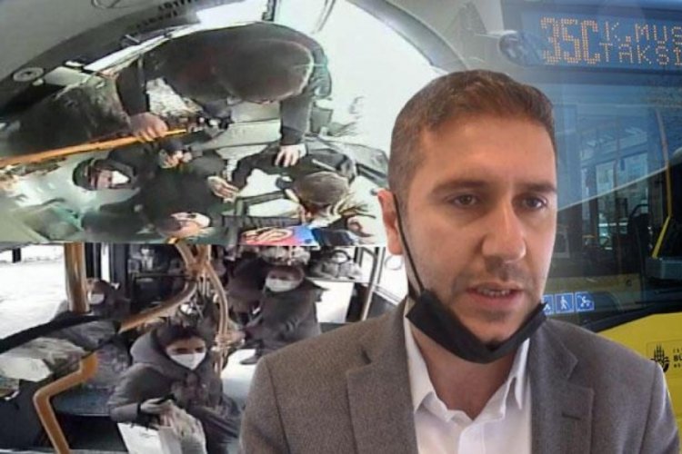Seyir halindeki İETT otob&uuml;s&uuml;n&uuml;n şof&ouml;r&uuml;ne saldırdı