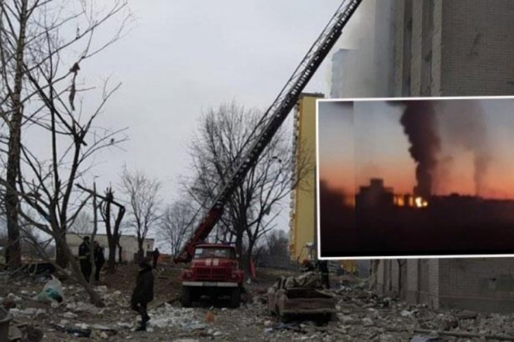 Ukrayna'nın &Ccedil;ernihiv kentindeki sivil alanlar bombalandı
