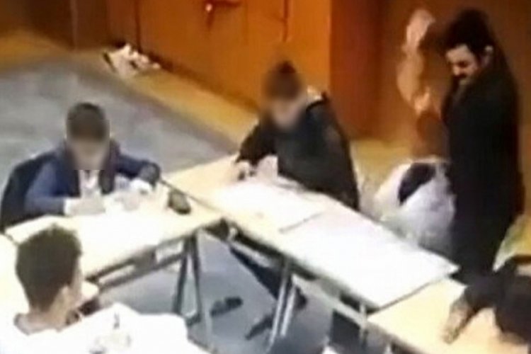 &Ouml;ğrenci yurdunda &ouml;ğrencilere şiddet uygulayan kişi tutuklandı