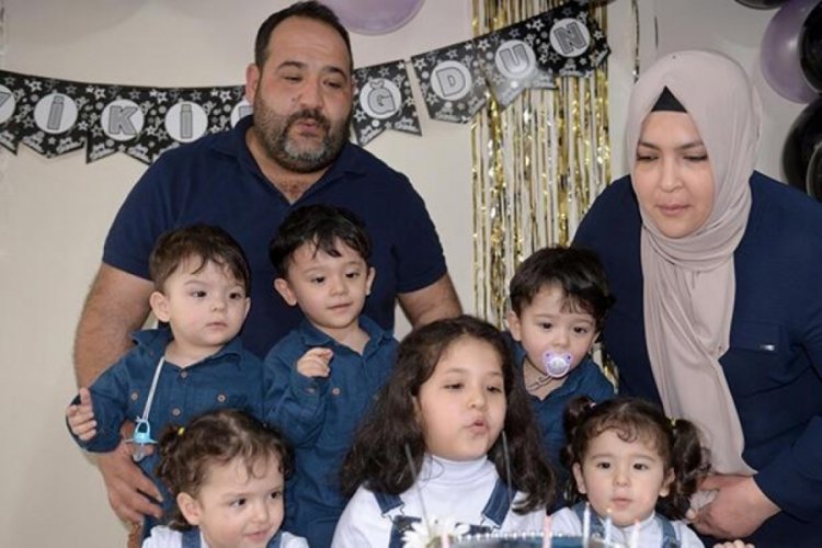 Hataylı beşizler 2 yaşına bastı