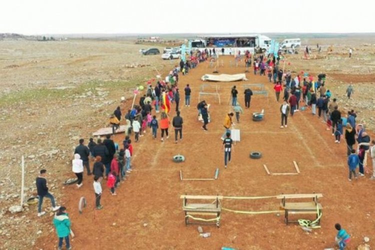 Şanlıurfa'da &ccedil;ocuklar i&ccedil;in survivor parkuru eğlencesi
