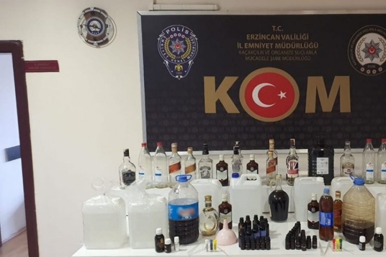 Erzincan'da sahte i&ccedil;ki operasyonu yapıldı