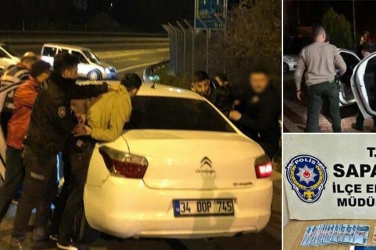 TEM'de durdurulan ara&ccedil;tan 8 adet taş kokain &ccedil;ıktı