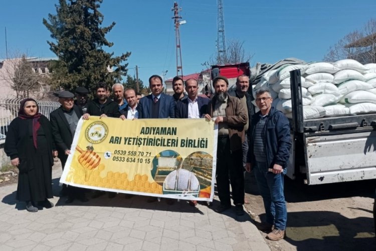 Adıyaman'da arı &uuml;reticilerine şeker dağıtımı yapıldı
