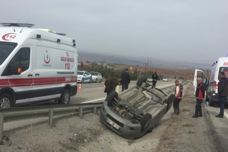 Kırıkkale'de otomobil devrildi! 4 kişi yaralandı