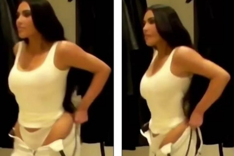 Kim Kardashian soyunma odasından paylaştı